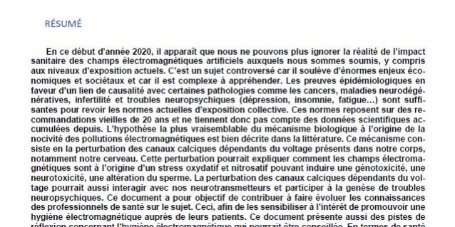 couverture du document sur Impact sanitaire des champs électromagnétiques