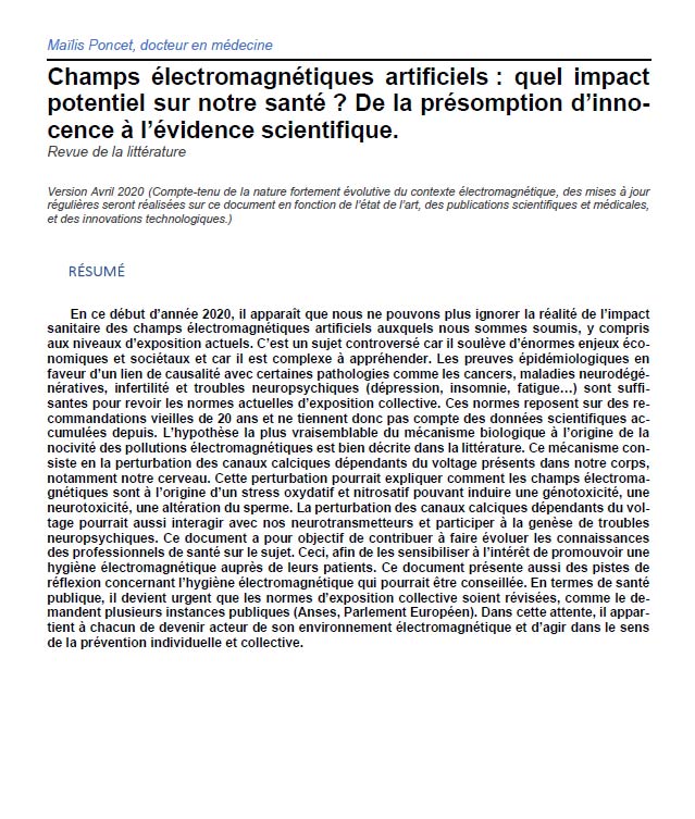 couverture du document sur Impact sanitaire des champs électromagnétiques